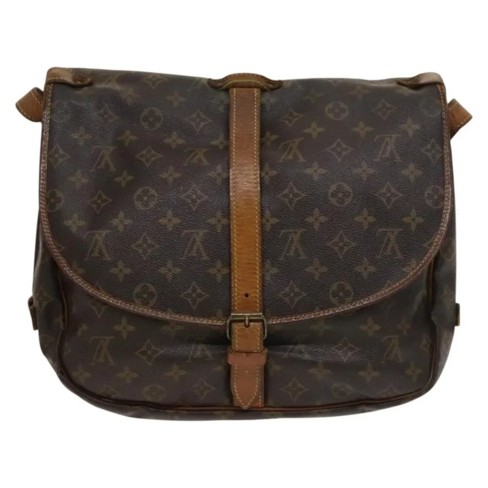 Authentic LOUIS VUITTON Monogram Saumur 35 Shoulder Bag M42254 LV - Picture 9 of 16